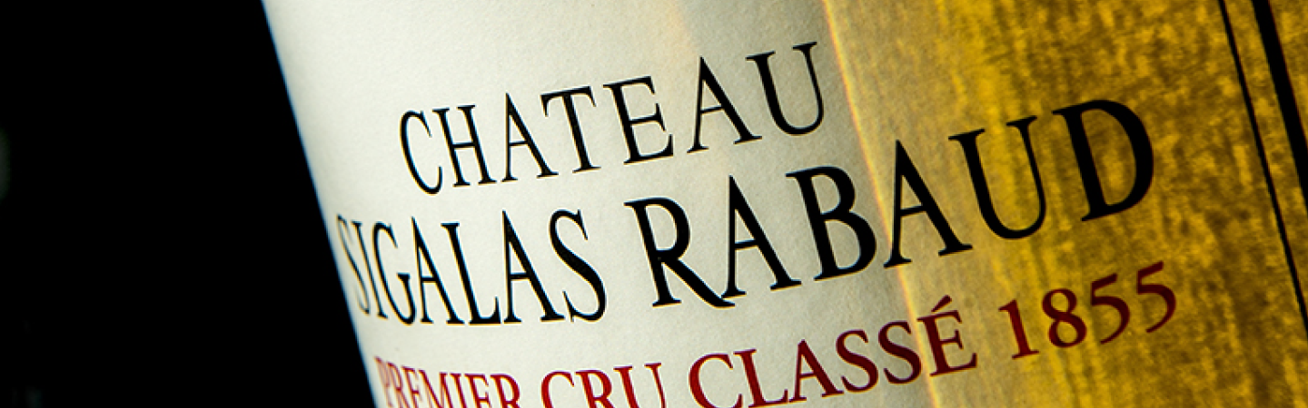 Étiquette Le Château Sigalas Rabaud Premier Cru Classé 1855.