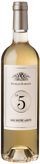 La bouteille du vin Le 5 Sans Soufre Ajouté de Sigalas